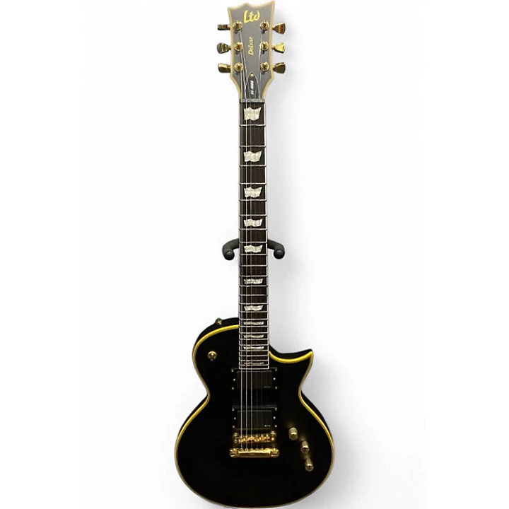Used ESP LTD EC1000 Deluxe Vintage Black Solid Body Electric Guitar