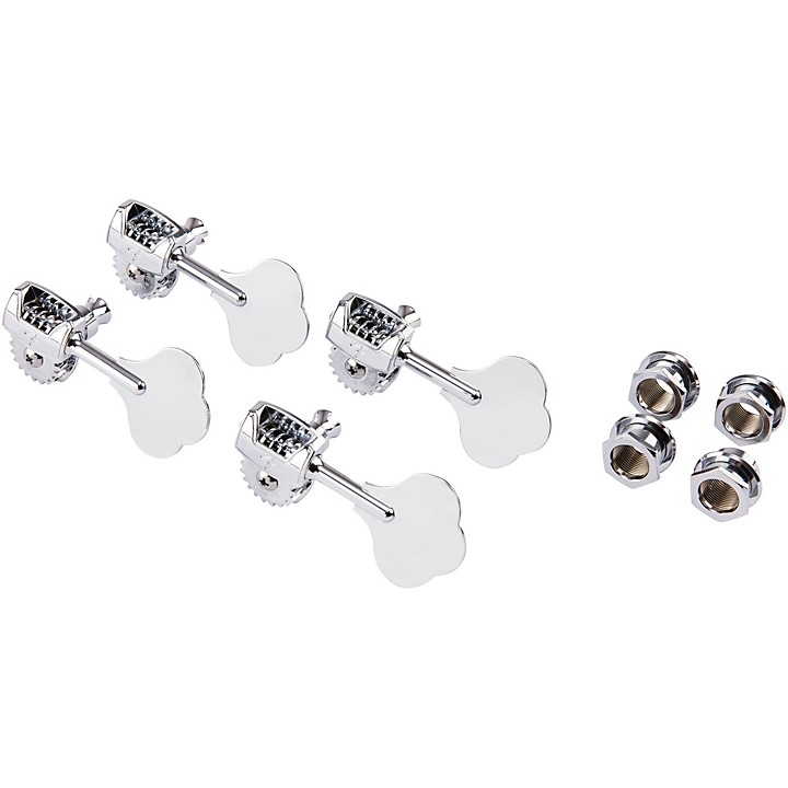 Deluxe Fluted Shaft Bass Tuning Machines Chrome