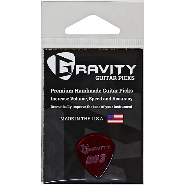 003 J3 Polished Red Guitar Picks