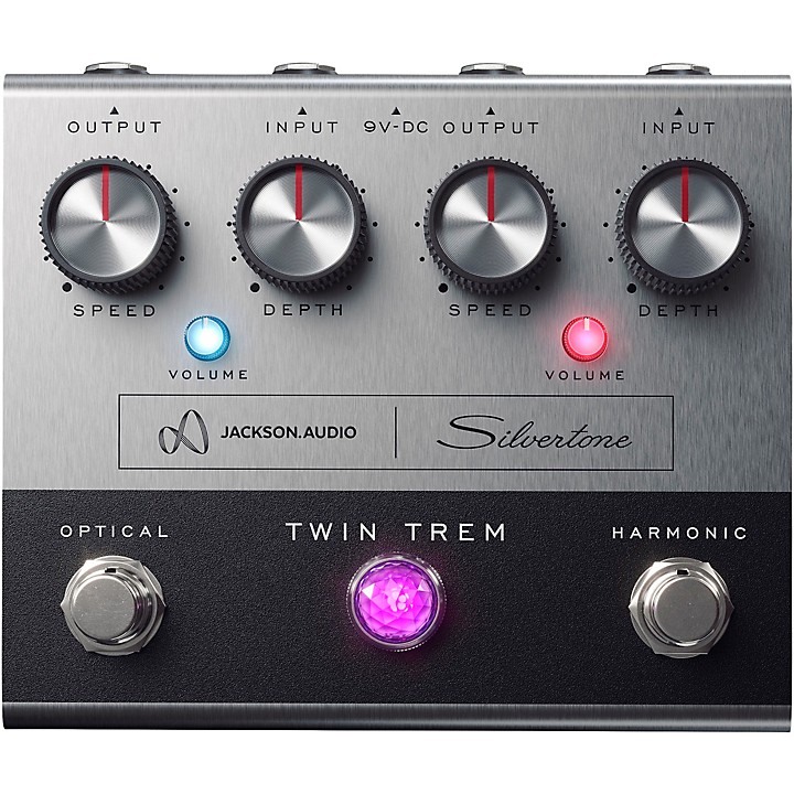 Twin Trem Analog Tremolo Effects Pedal Silver