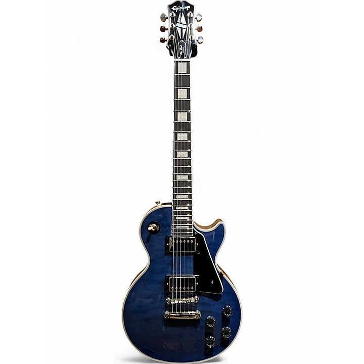 Used Epiphone Les Paul Custom VIPER BLUE Solid Body Electric Guitar