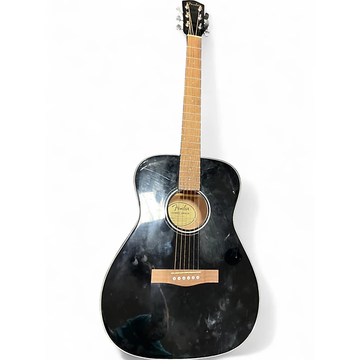 Used Fender CC60SCE Black Acoustic Electric Guitar
