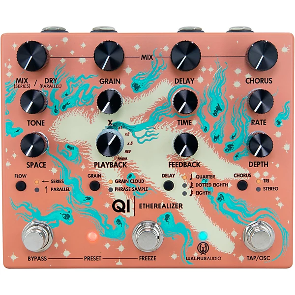 Walrus Audio Qi Etherealizer Multi Effects Pedal Terracotta