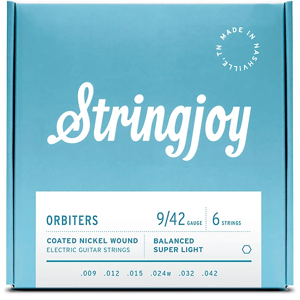 Orbiters Coated Nickel Wound Electric Guitar Strings 9 42