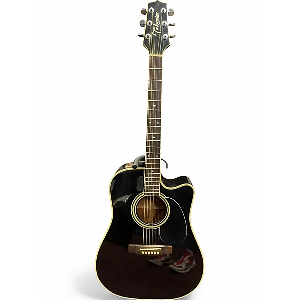 Vintage 1988 Takamine EF 341C Black Acoustic Electric Guitar
