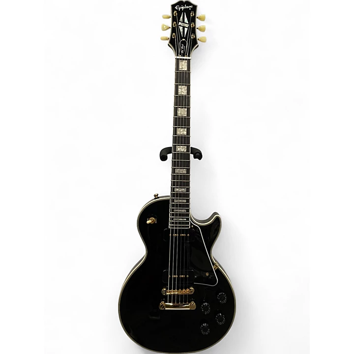 Used Epiphone Custom P90 Black Solid Body Electric Guitar