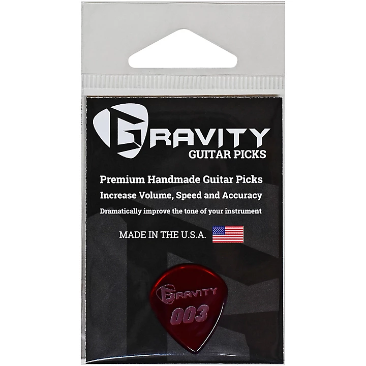 003 J3 Polished Red Guitar Picks