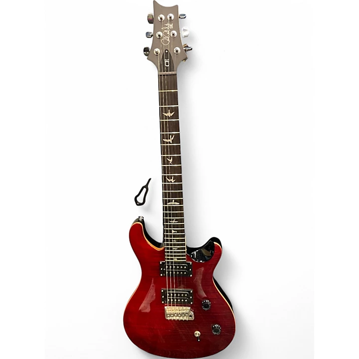 Used PRS SE Custom 24 Trans Red Solid Body Electric Guitar