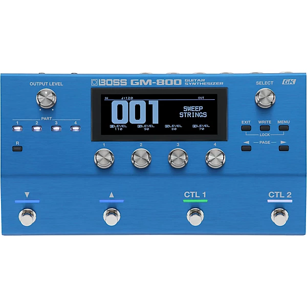 GM 800 Guitar Synthesizer Effects Pedal Blue