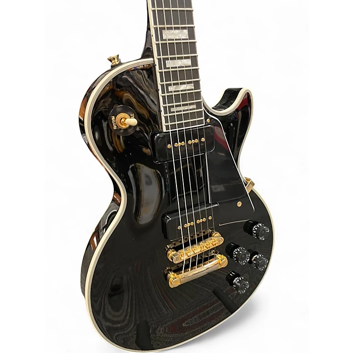 Used Epiphone 1955 Les Paul Custom Ebony Solid Body Electric Guitar
