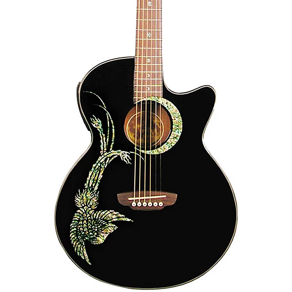 Luna Fauna Phoenix Folk Style Cutaway Acoustic Electric Guitar