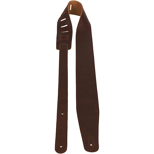 2 Soft Italian Leather Guitar Strap Coconut Brown 25 in