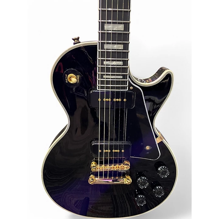 Used Epiphone LES PAUL CUSTOM P90 Ebony Solid Body Electric Guitar
