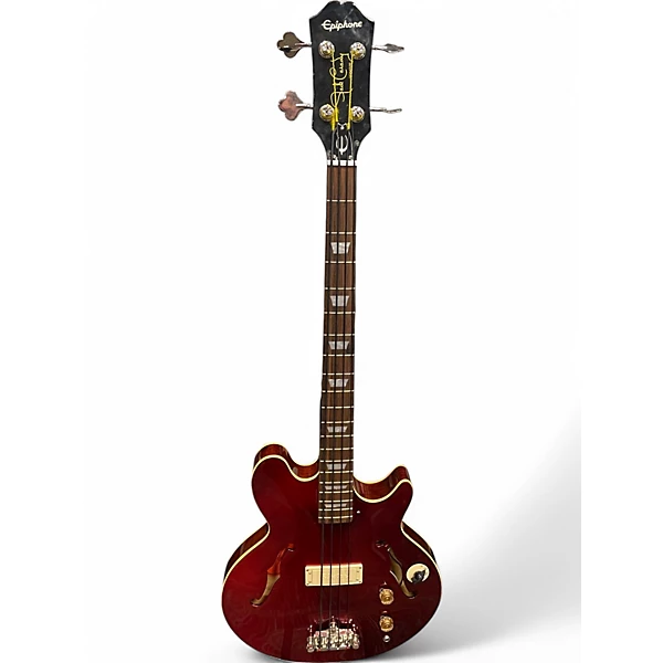 Used Epiphone Jack Casady Signature RED Electric Bass Guitar