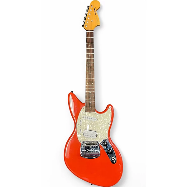 Used Fender Jagstang Fiesta Red Solid Body Electric Guitar
