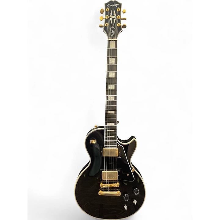 Used Epiphone Les Paul Custom Ebony Solid Body Electric Guitar