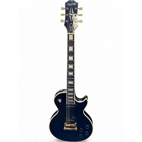 Used Epiphone Les Paul Custom Black Solid Body Electric Guitar