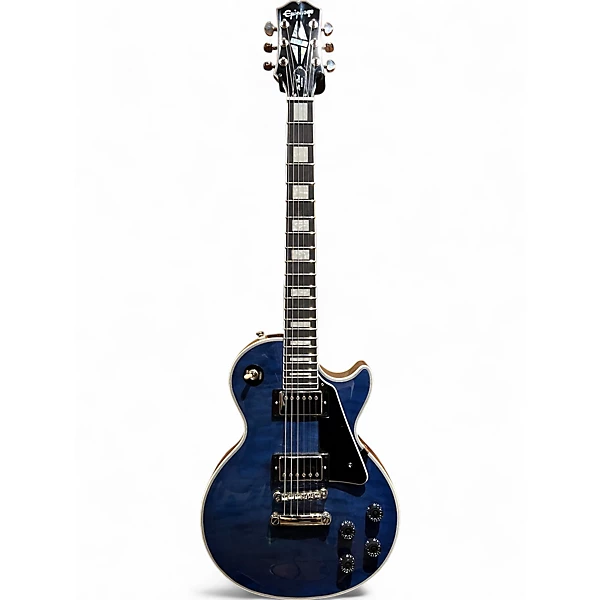 Used Epiphone Les Paul Custom VIPER BLUE Solid Body Electric Guitar