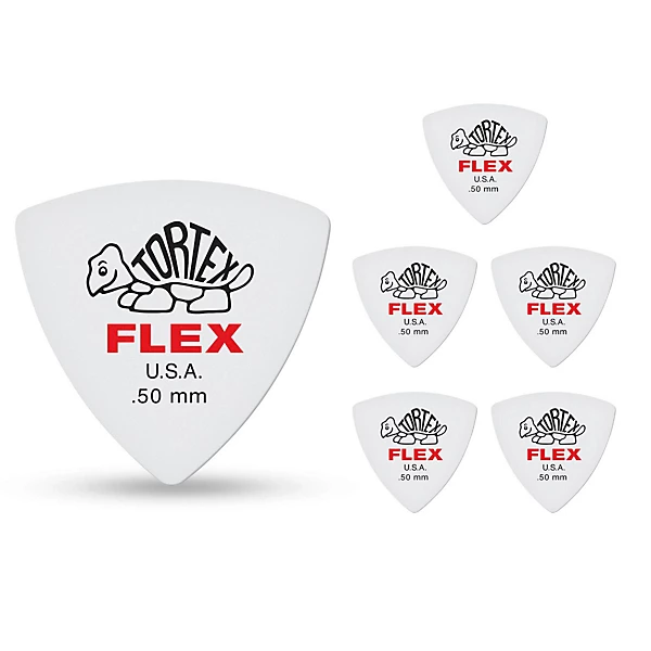 Tortex Flex Triangle Guitar Picks 50 mm 6 Pack