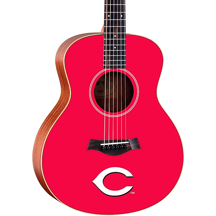 GS Mini MLB Cincinnati Reds Acoustic Guitar Graphic