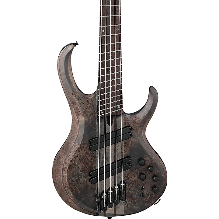 BTB805MS 5 String Multi Scale Electric Bass Transparent Gray Flat