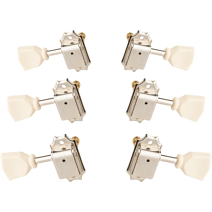 Vintage Style Tuners Set of Six Nickel