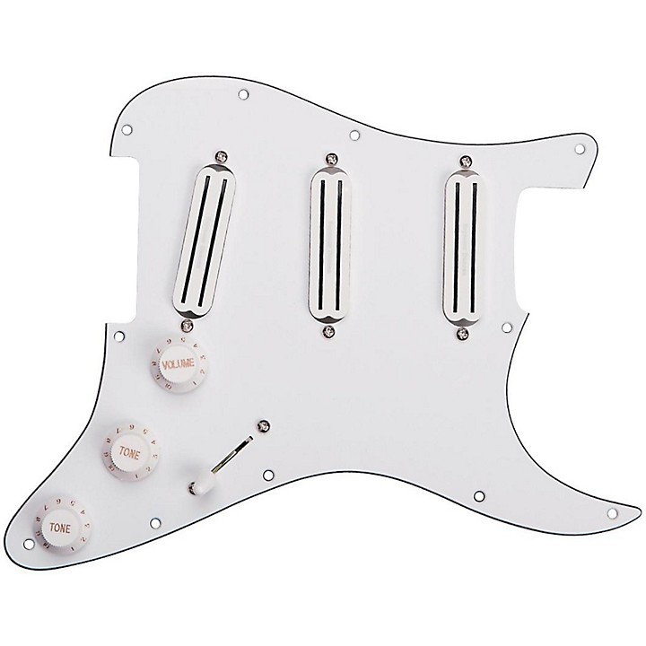 Triple Rails Loaded Pickguard White