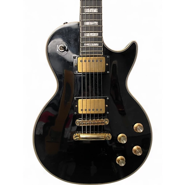 Used Epiphone MKH Les Paul Custom Black Solid Body Electric Guitar