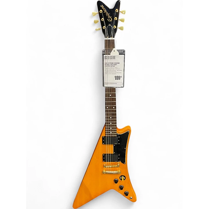 Used Epiphone moderne Natural Solid Body Electric Guitar