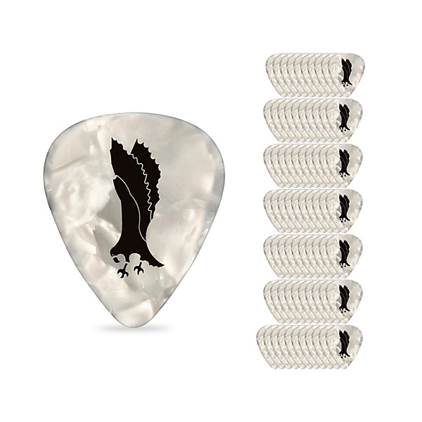 Celluloid White Guitar Picks Heavy 72 Pack
