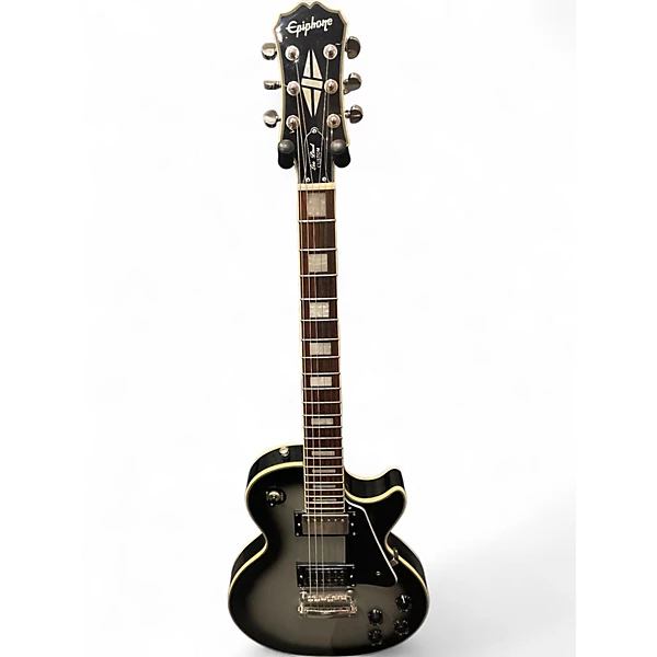 Used Epiphone Les Paul Custom Silverburst Solid Body Electric Guitar