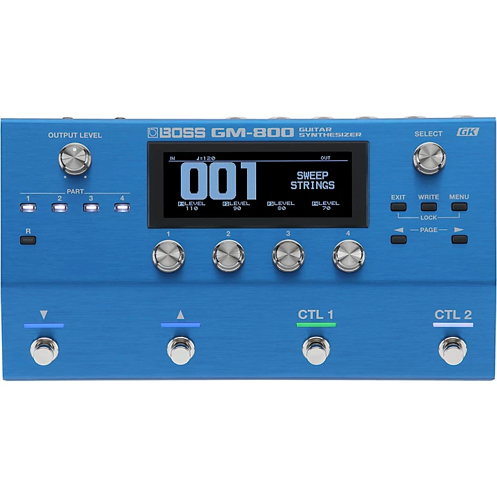 GM 800 Guitar Synthesizer Effects Pedal Blue