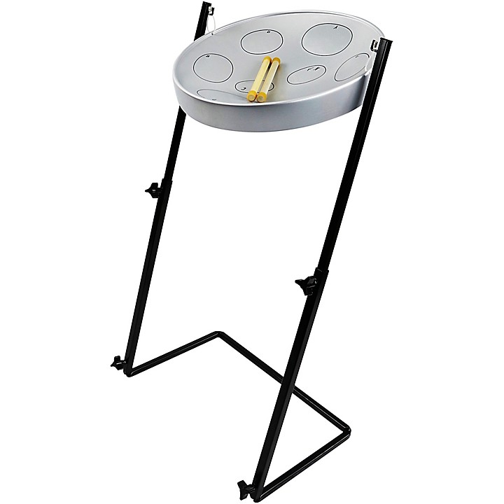 Panyard Jumbie Jam Steel Drum Kit with Metal Z Floor Stand Silver