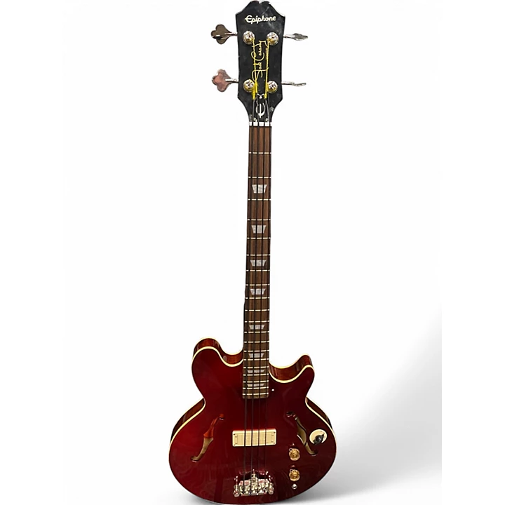 Used Epiphone Jack Casady Signature RED Electric Bass Guitar