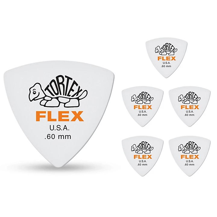 Tortex Flex Triangle Guitar Picks 60 mm 6 Pack