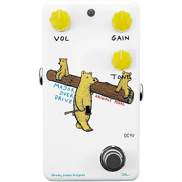 Major Overdrive V2 Effects Pedal White