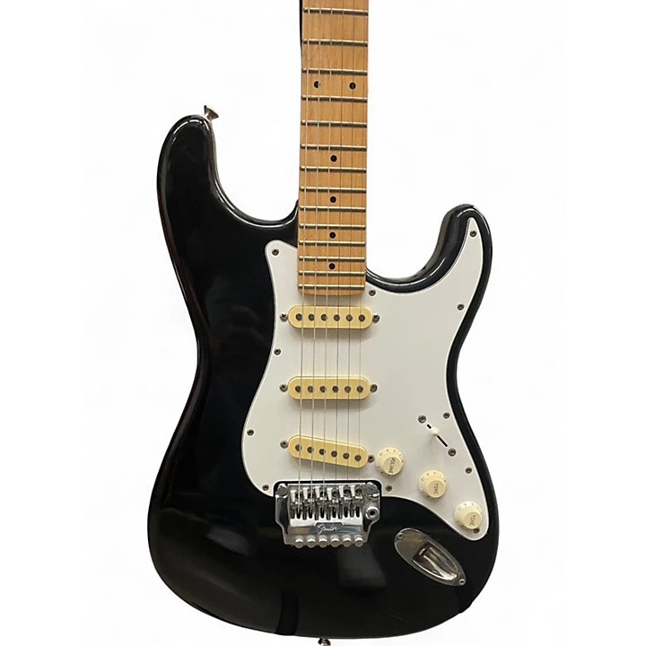 Used Fender STRATOCASTER Black Solid Body Electric Guitar