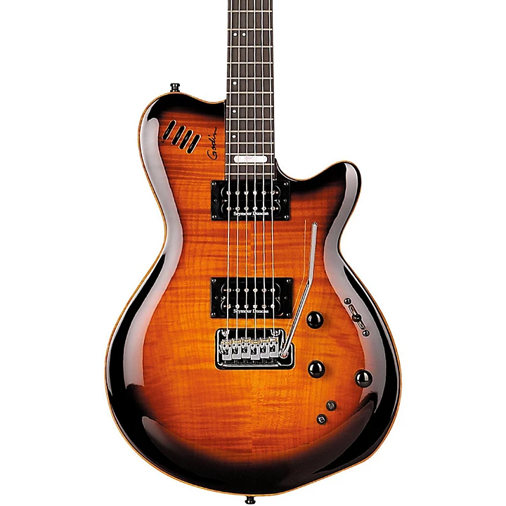 LGXT AA Flamed Maple Top Electric Guitar Cognac Burst