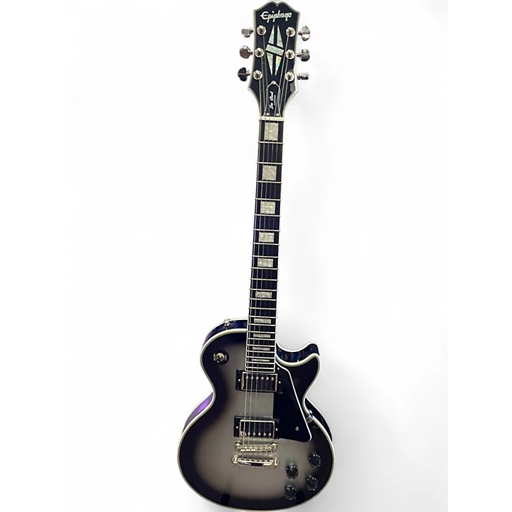 Used Epiphone Les Paul Custom silver burst Solid Body Electric Guitar