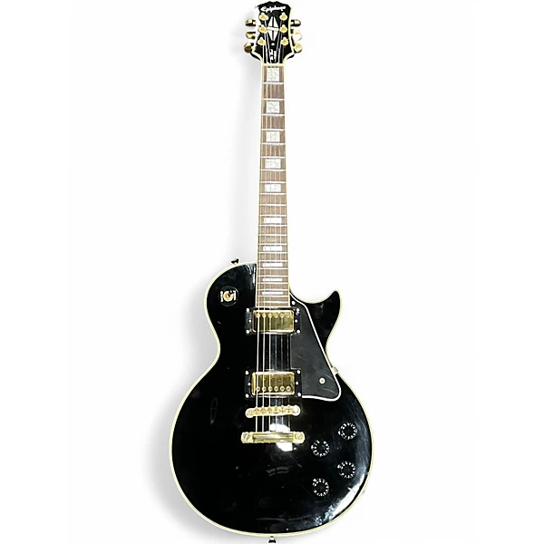 Used Epiphone Les Paul Custom BLACK Solid Body Electric Guitar
