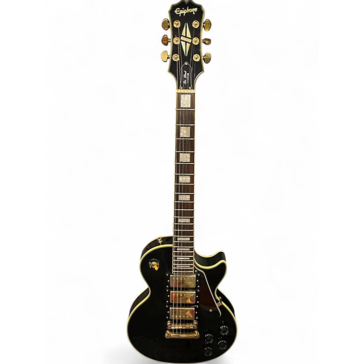 Used Epiphone Les Paul Custom Black Solid Body Electric Guitar