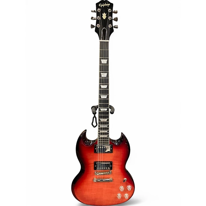 Used Epiphone SG Modern Figured Trans Red Solid Body Electric Guitar