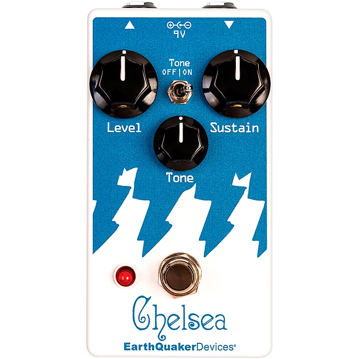 Chelsea Low End Fuzz Driver Effects Pedal White and Blue