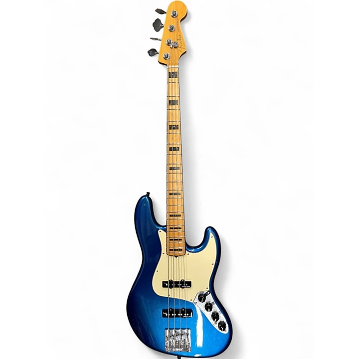 Used Fender American Ultra Jazz Bass Blue Electric Bass Guitar