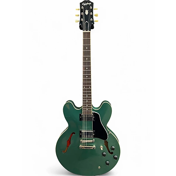 Used Epiphone ES335 Green Hollow Body Electric Guitar