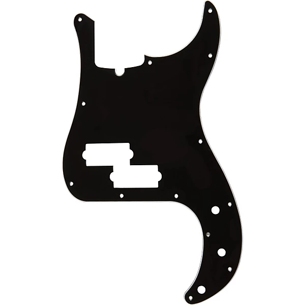 13 Hole Standard P Bass Pickguard Black