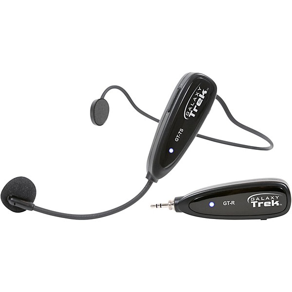 Galaxy Trek GT S Portable Wireless Headset Microphone Black
