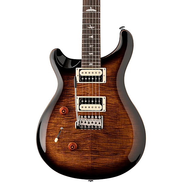 SE Custom 24 Left Handed Electric Guitar Black Gold Sunburst