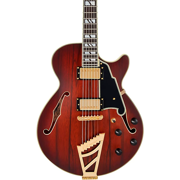 Deluxe Series SS Semi Hollow Electric Guitar Satin Brown Burst