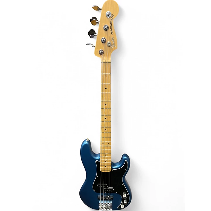 Used Fender American Performer Precision Bass Blue Electric Bass Guitar